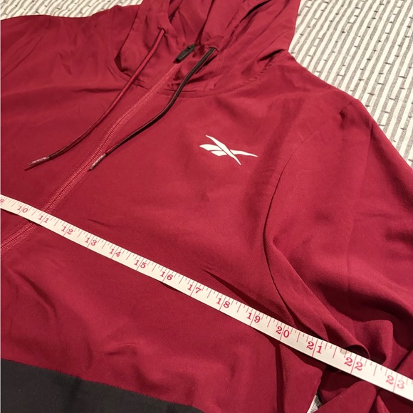 Reebok Maroon and Black Zip-Up Hoodie - Picture 5 of 6